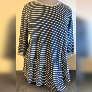 2X Vince Camuto Blue And White Sweater